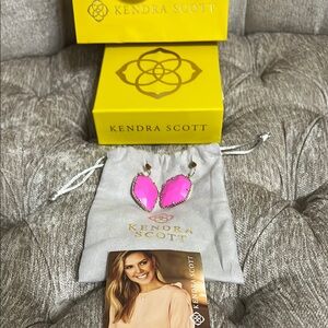 Kendra Scott Neon Pink Drop Earrings